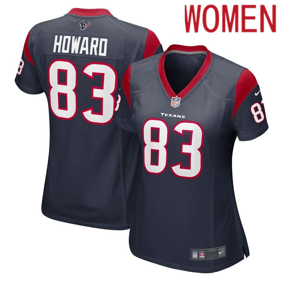Women Houston Texans 83 O.J. Howard Nike Navy Game Player NFL Jersey